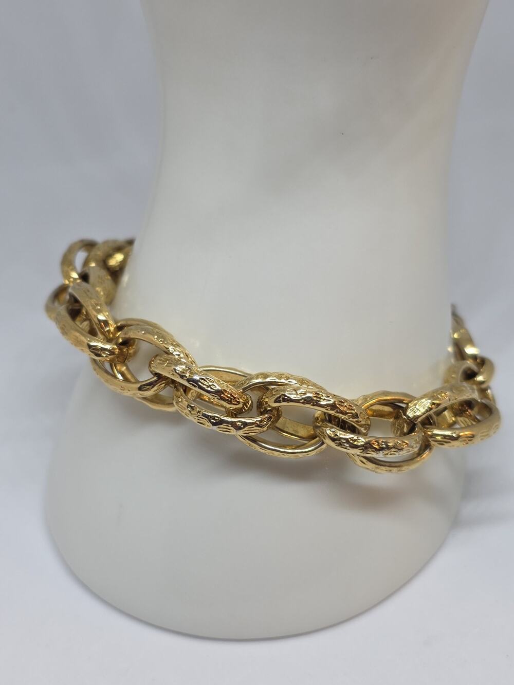 Dolce Vita Bracelet 18k Gold Plated Over Bronze 8" W Complementary Earrings